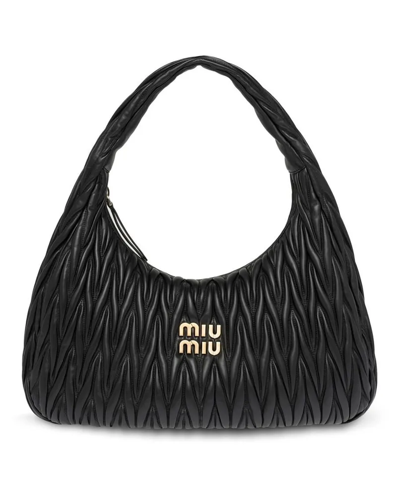 Miu Miu Große Wander Schultertasche - Schwarz Schwarz
