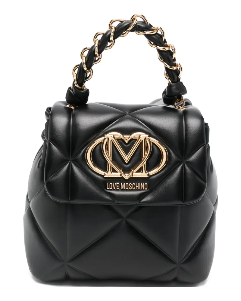 Moschino quilted logo backpack - Schwarz Schwarz