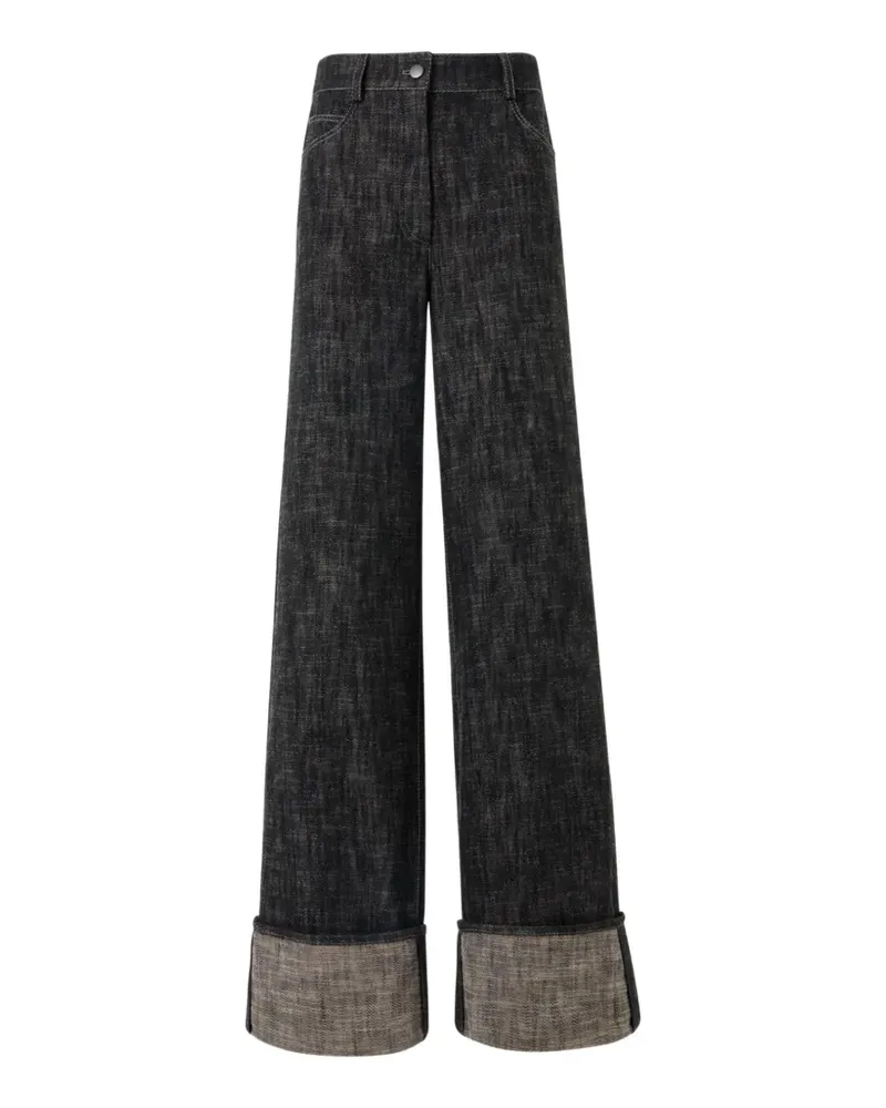 Akris Cooper turn-up cuff jeans - Schwarz Schwarz