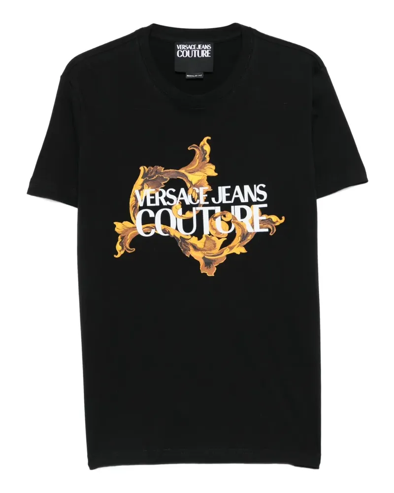Versace Jeans T-Shirt mit Logo-Print - Schwarz Schwarz