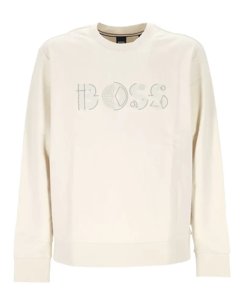 HUGO BOSS Pullover mit Logo-Print - Nude Nude