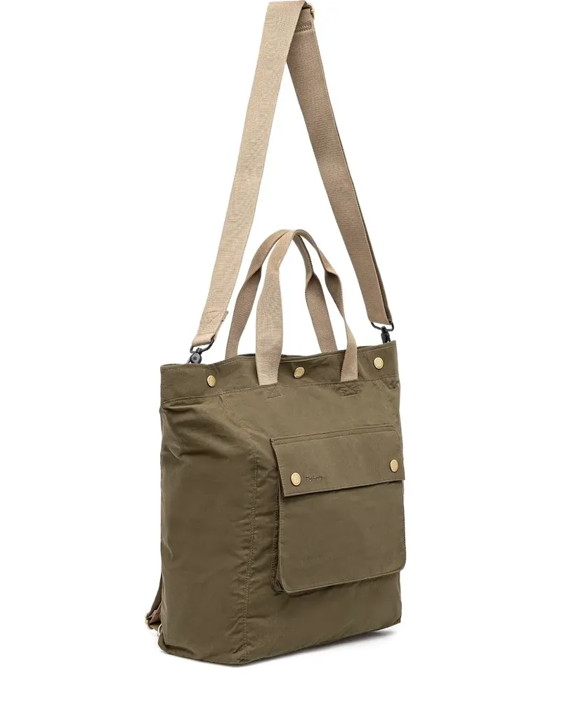 Barbour Transport 3-Way Tote Bag mit Taschendetail - Grün Grün