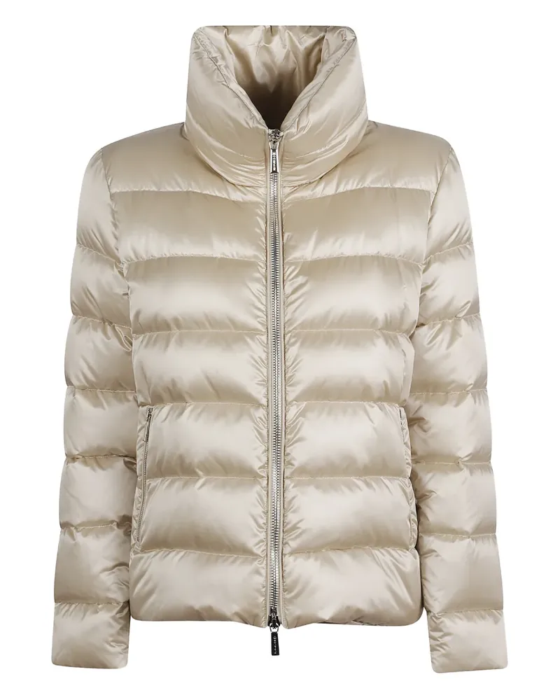 MOORER padded zip coat - Nude Nude