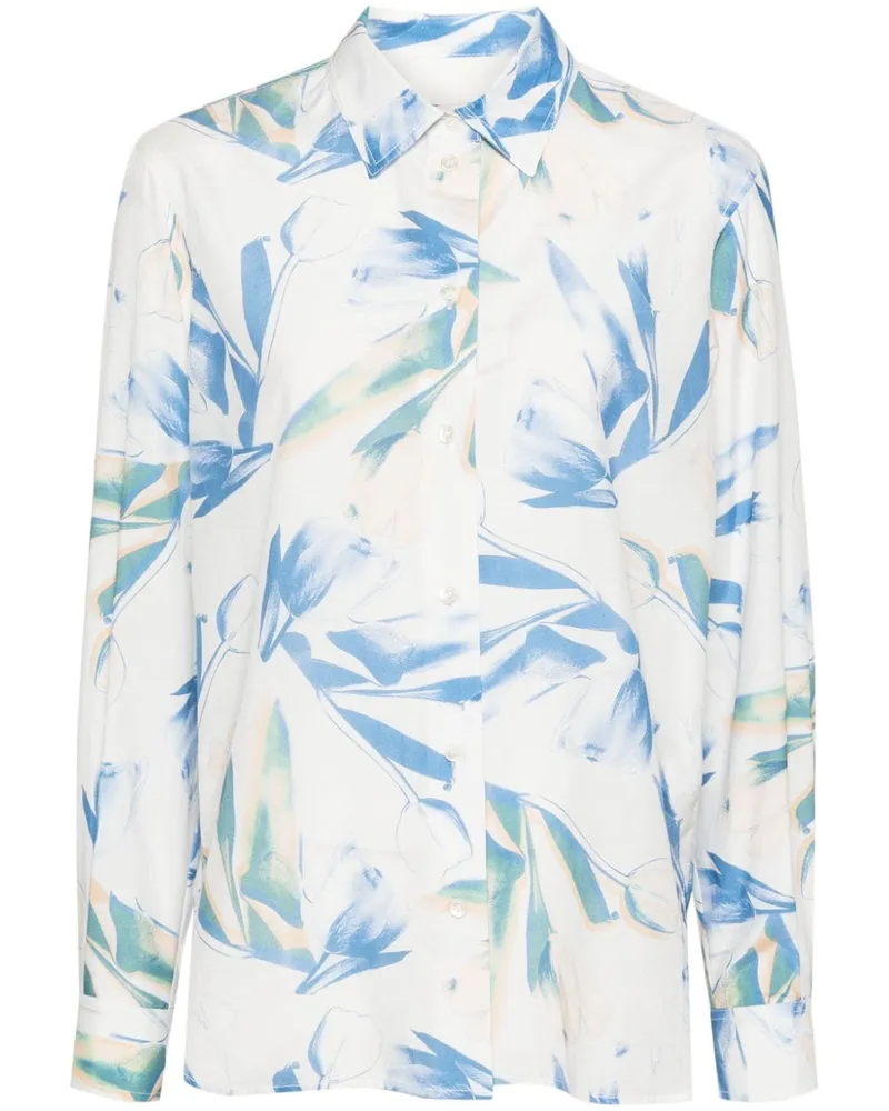 Paul Smith Hemd mit Tulpen-Print - Blau Blau