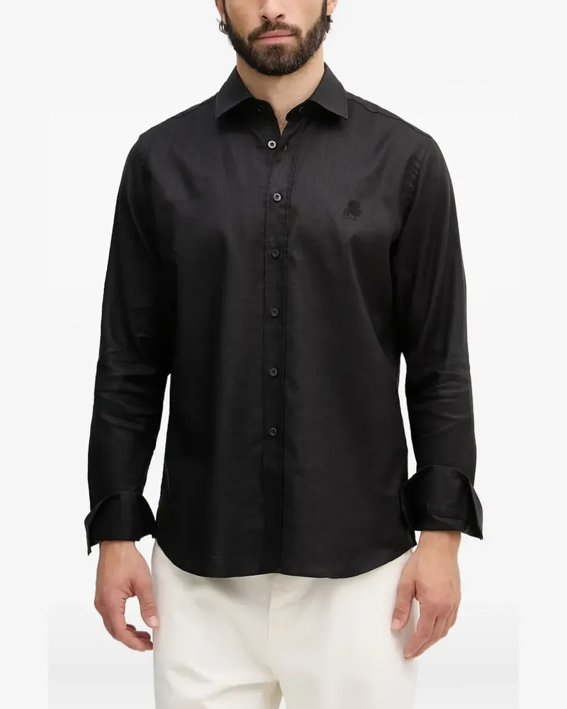 Karl Lagerfeld Hemd mit Logo - Schwarz Schwarz