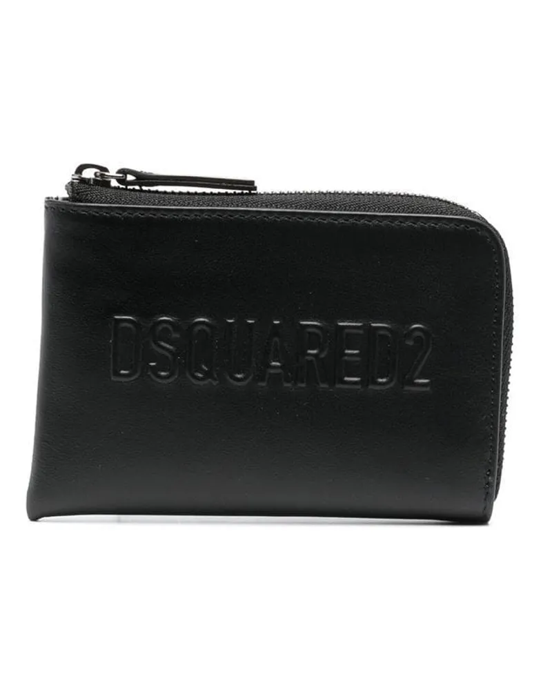 Dsquared2 Portemonnaie mit Logo-Prägung - Schwarz Schwarz