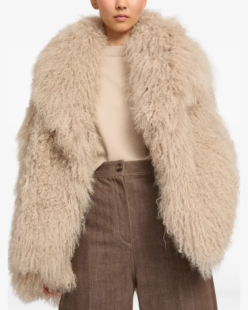 Yves Salomon shearling jacket - Nude Nude