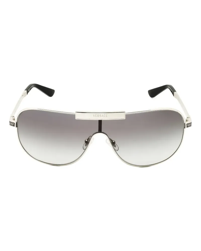 Versace Greca Shield-Sonnenbrille - Silber Silber