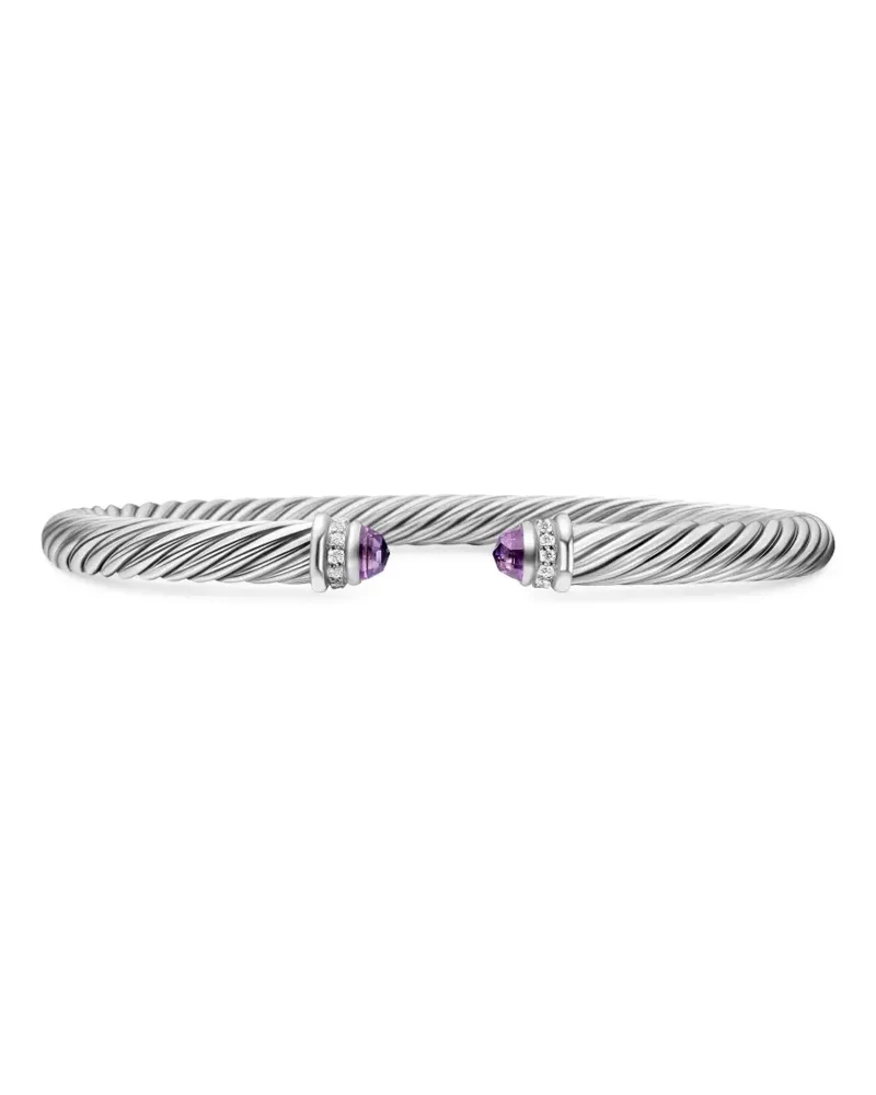David Yurman Cable Classics Armband aus Sterlingsilber mit Diamant 5mm Silber