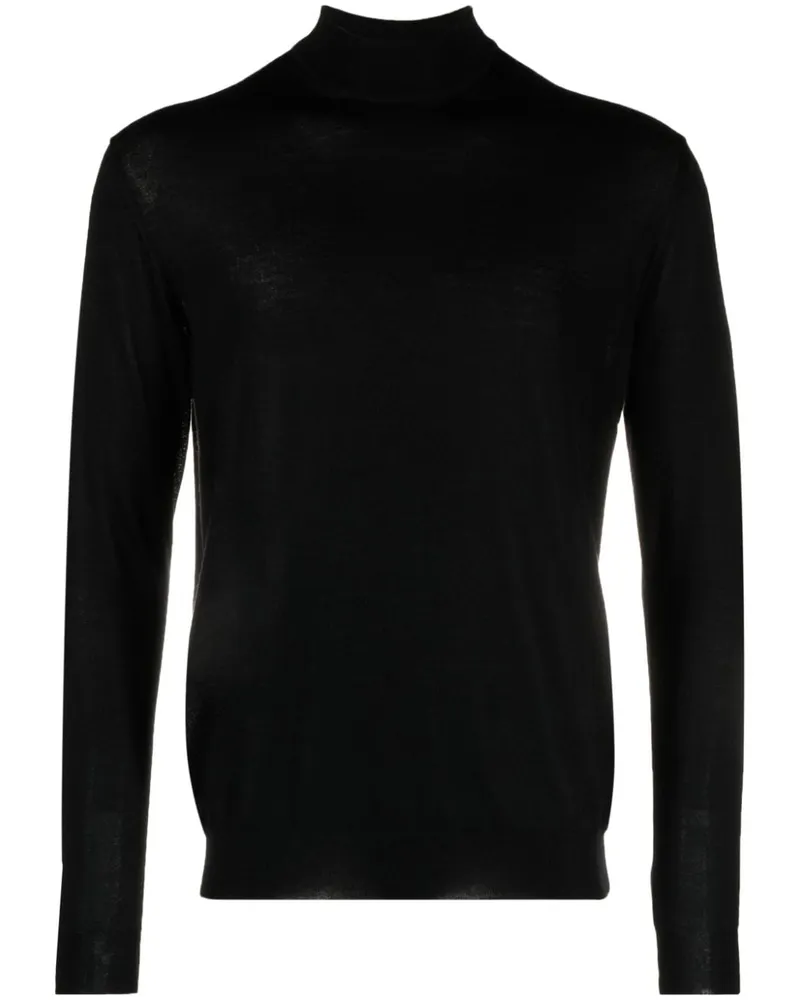 Malo Pullover mit Stehkragen - Schwarz Schwarz