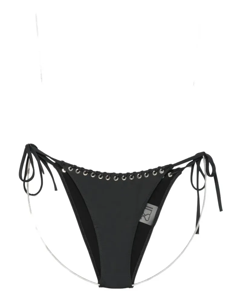 Ludovic de Saint Sernin eyelet-embellished side-tie bikini bottoms - Schwarz Schwarz
