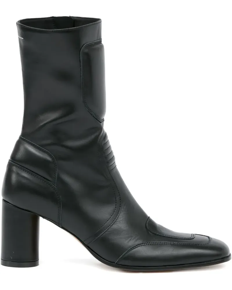 Maison Margiela Knöchelhohe Lederstiefel - Schwarz Schwarz