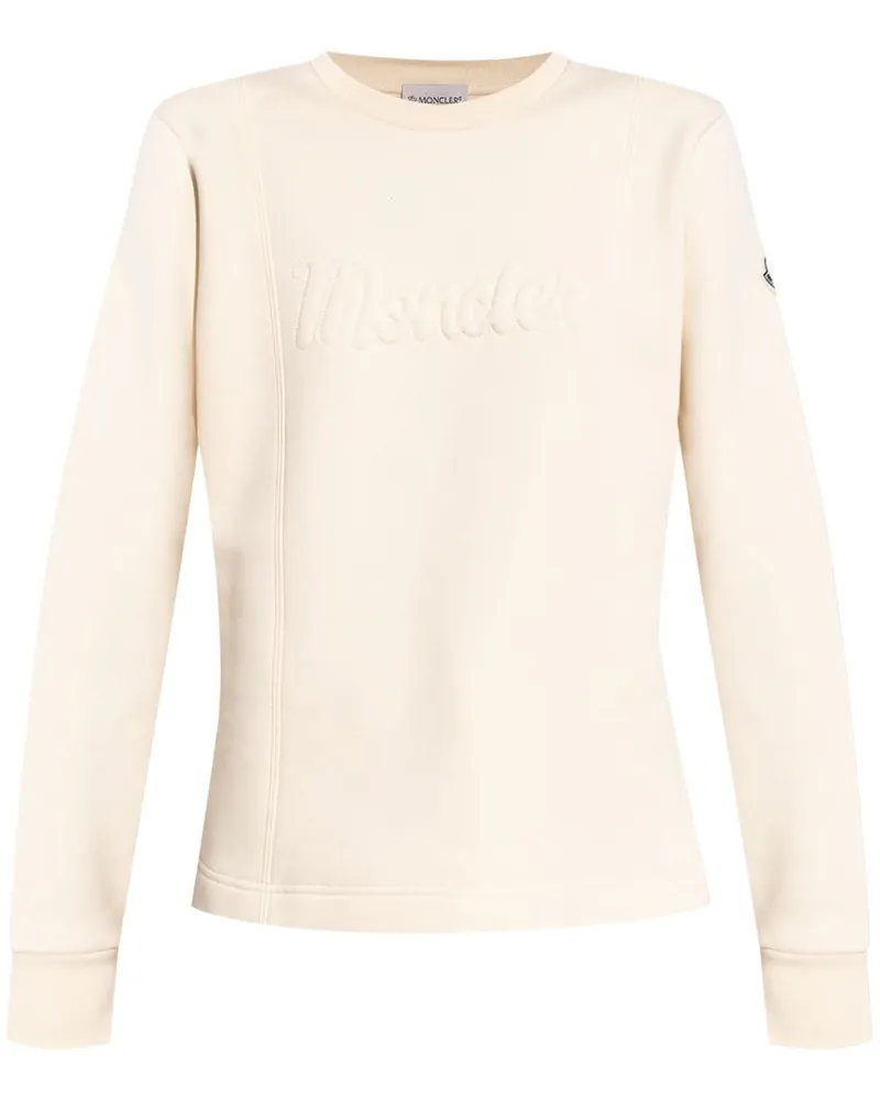 Moncler Sweatshirt mit Logo-Patch - Nude Nude
