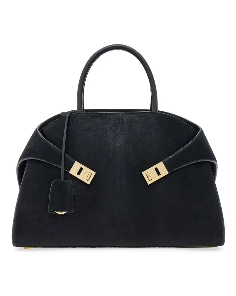 Ferragamo Mittelgroßer Hug Shopper - Schwarz Schwarz