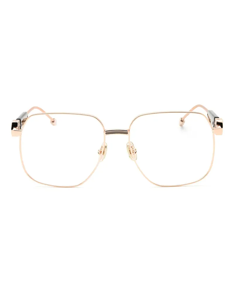 Philipp Plein Brille mit geometrischem Gestell - Gold Gold
