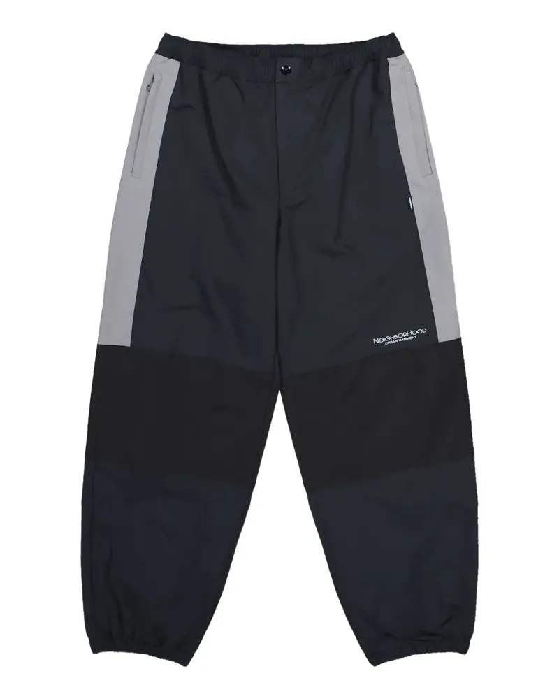Neighborhood colour-blocking panelled track pants - Schwarz Schwarz