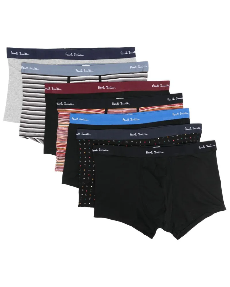 Paul Smith Boxershorts aus Jersey (7er-Set) - Schwarz Schwarz