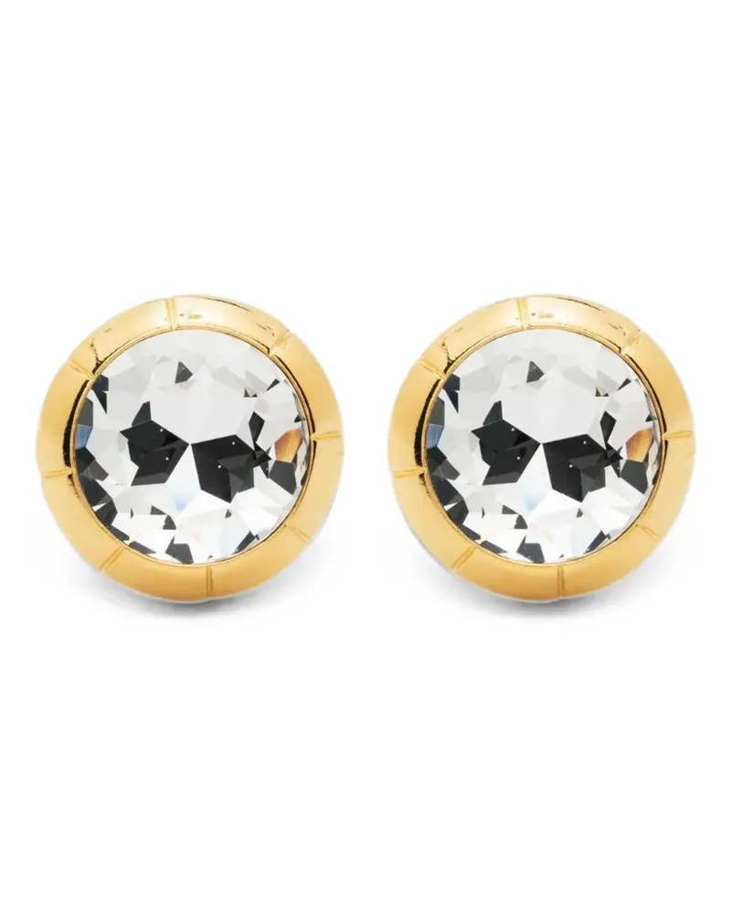 Alessandra Rich crystal-embellished round earrings - Gold Gold