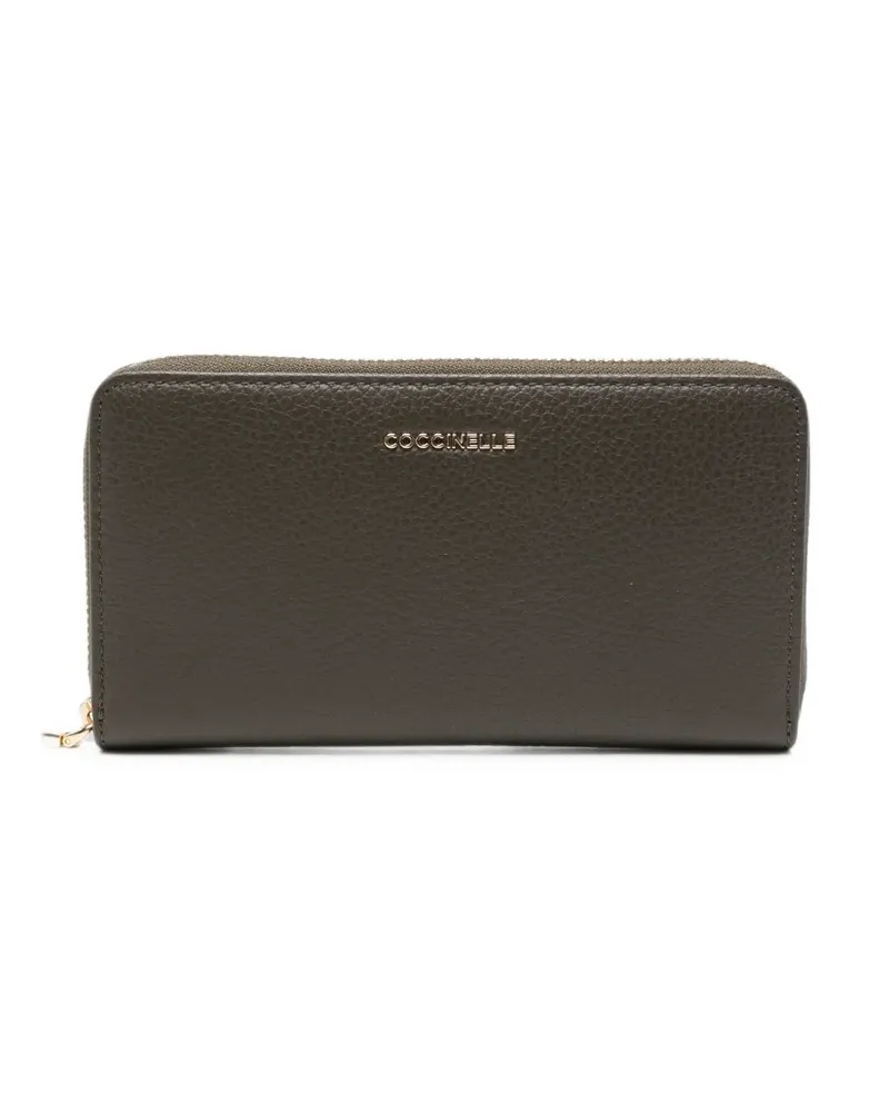 Coccinelle grained leather wallet - Grau Grau