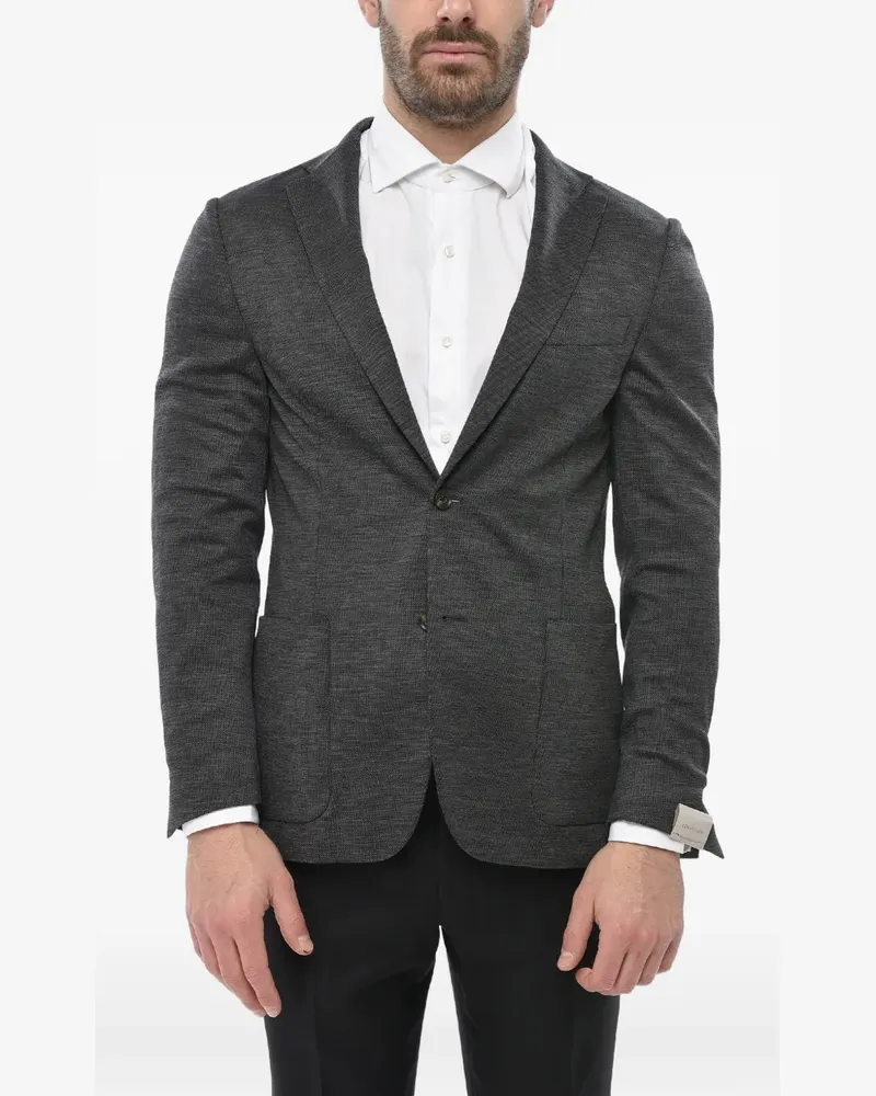 Corneliani single-breasted wool blazer - Grau Grau