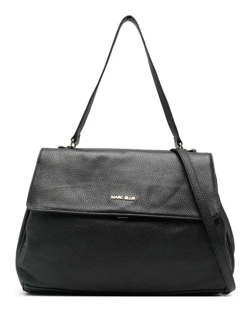 MARC ELLIS medium Jenda logo-plaque tote bag - Schwarz Schwarz