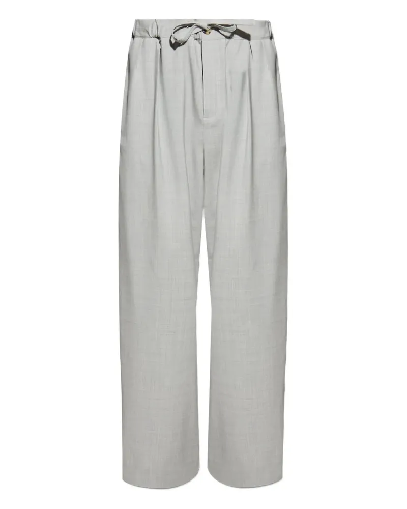 Loewe Bundfaltenhose mit Kordelzug - Grau Grau