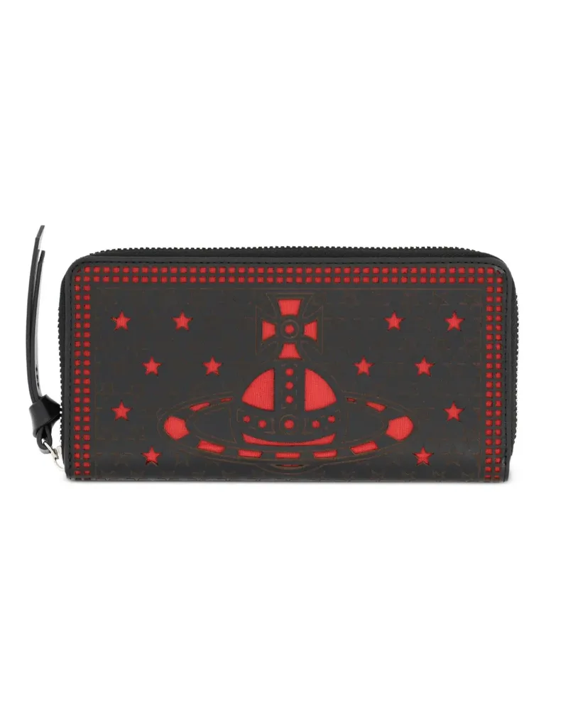 Vivienne Westwood Portemonnaie mit Cut-Out-Logo - Schwarz Schwarz