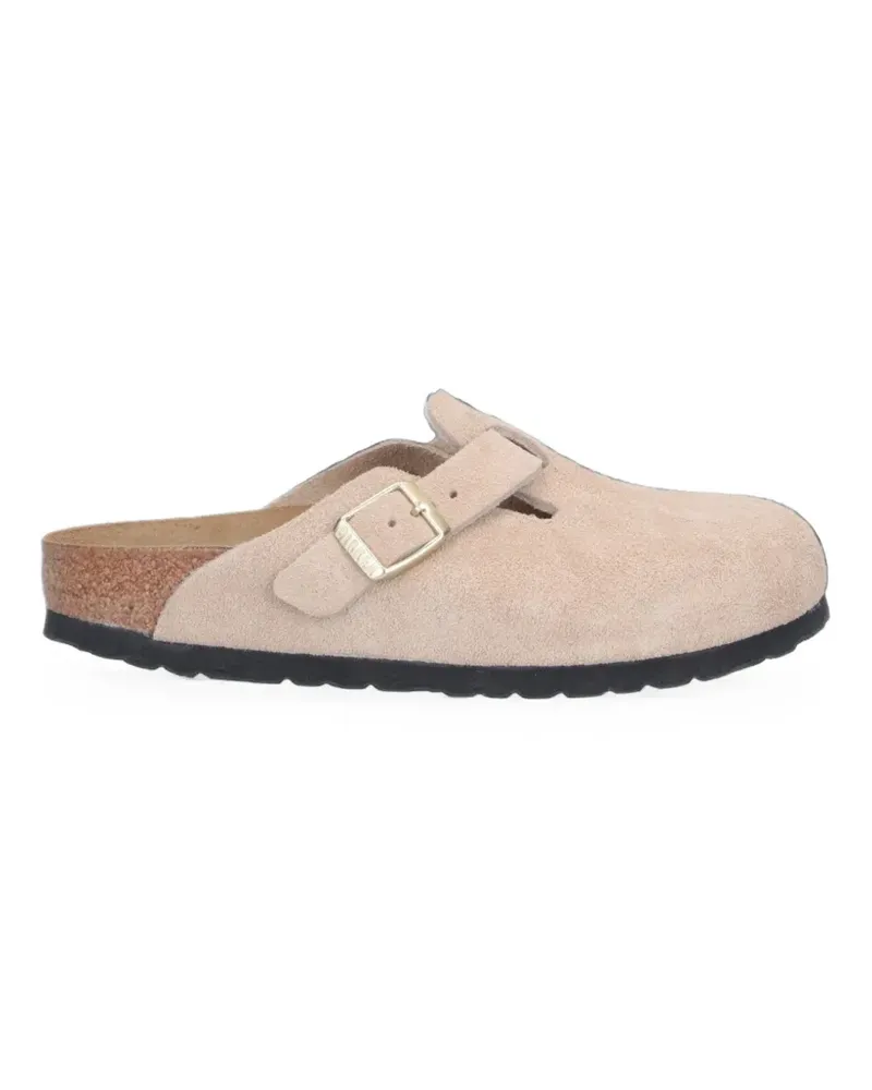 Birkenstock Boston suede mules - Nude Nude