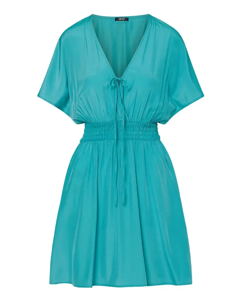Liu Jo Midikleid mit gesmokter Taille - Blau Blau