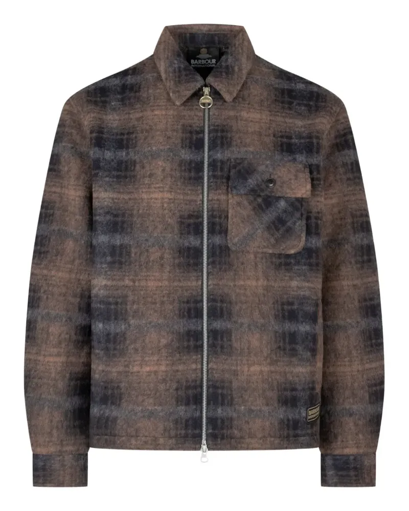 Barbour Oswald checked fleece overshirt - Braun Braun