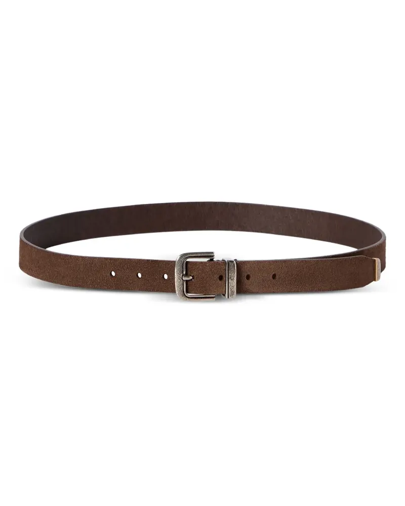 Brunello Cucinelli reversed leather belt - Braun Braun