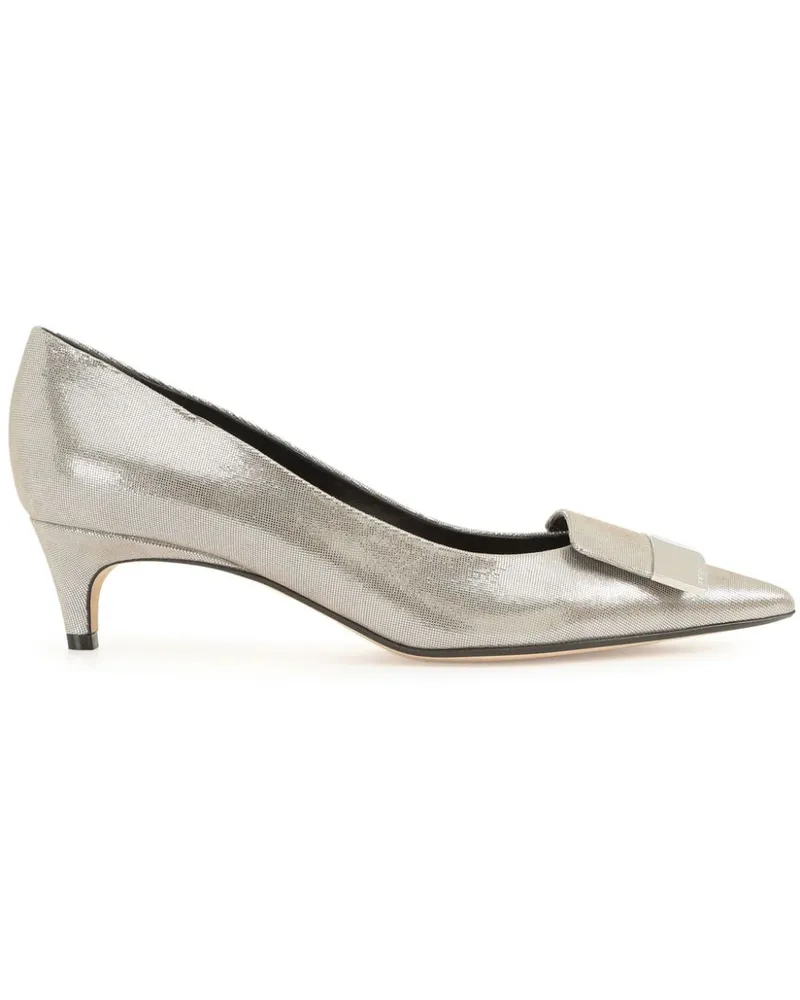 Sergio Rossi Laminierte Schuhe 45mm - Silber Silber