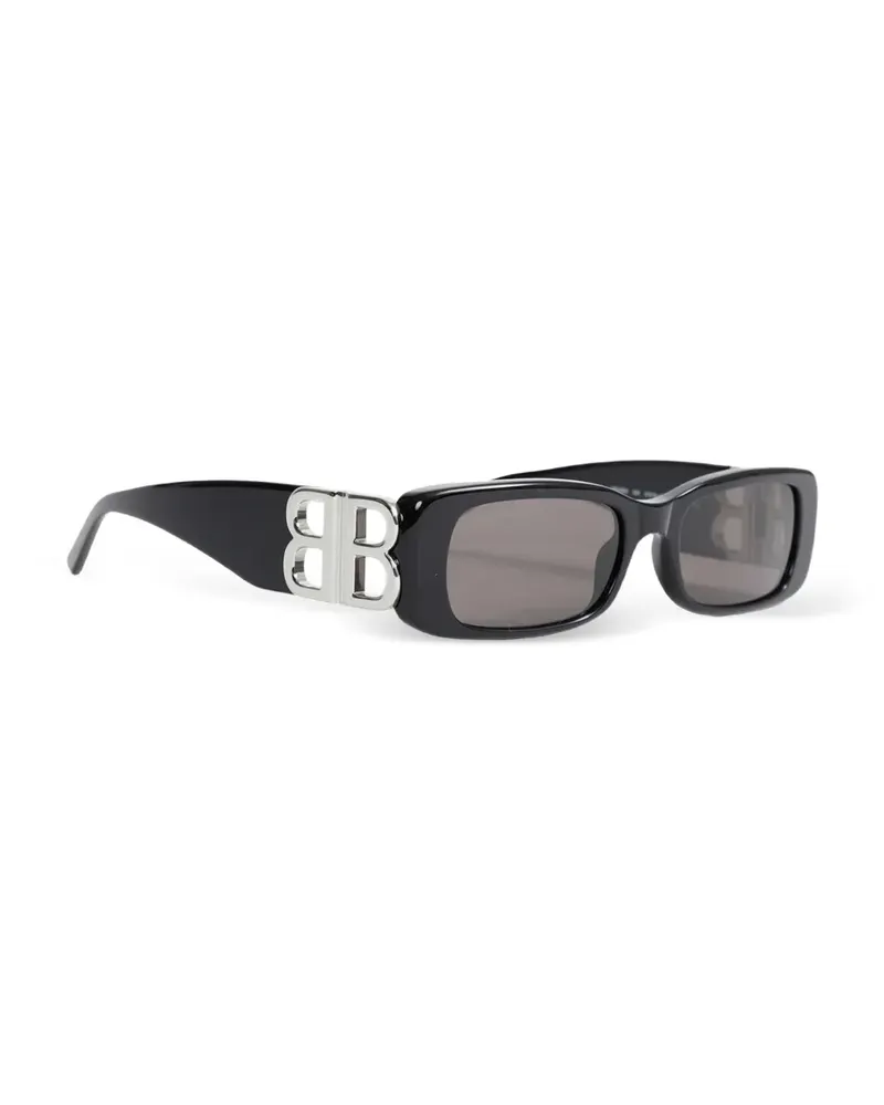 Balenciaga Eckige Dynasty Sonnenbrille in Schwarz Schwarz