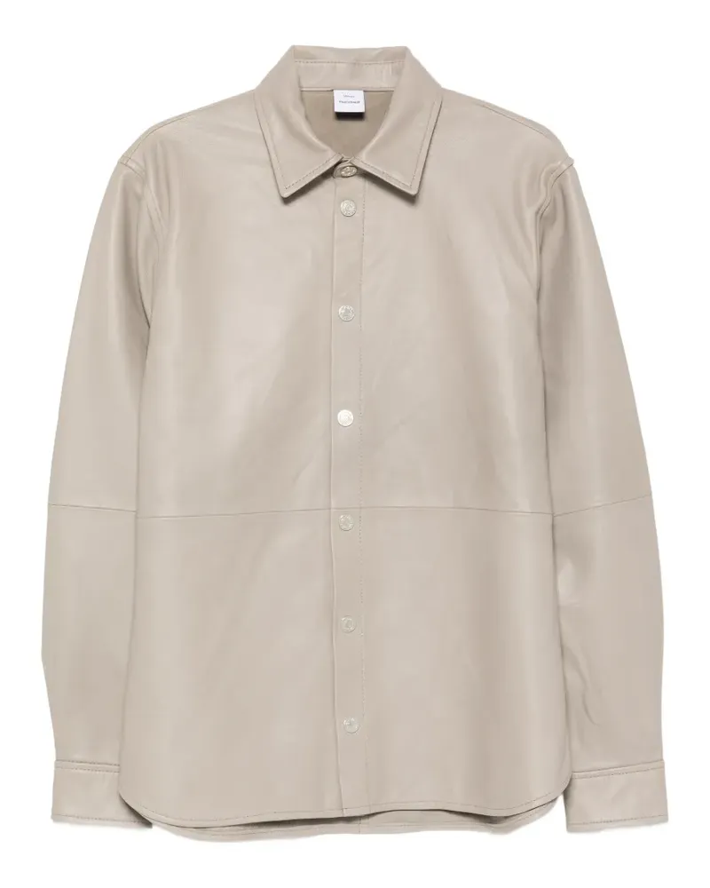 Won Hundred long-sleeve leather shirt - Grau Grau