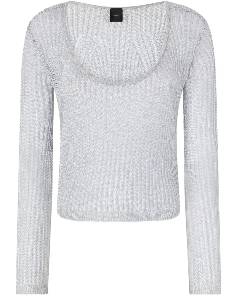 Pinko Geripptes Top - Grau Grau