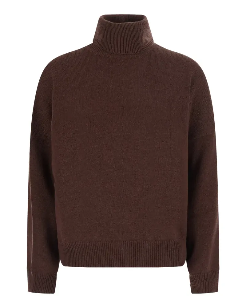 Brunello Cucinelli cashmere turtleneck sweater with monili - Braun Braun