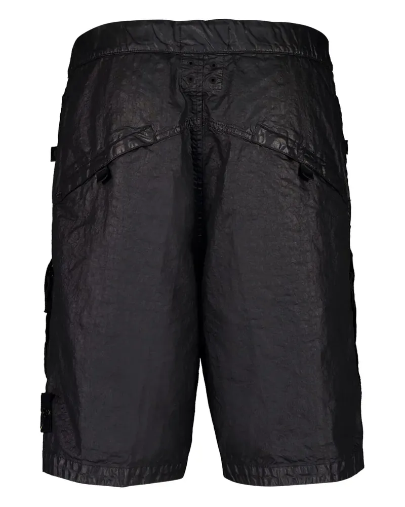 Stone Island L100010 Shorts mit aufgesetzten Taschen - Schwarz Schwarz