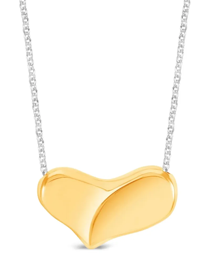 Dower & Hall 18kt Halskette aus Gold-Vermeil mit Herz-Anhänger Gold