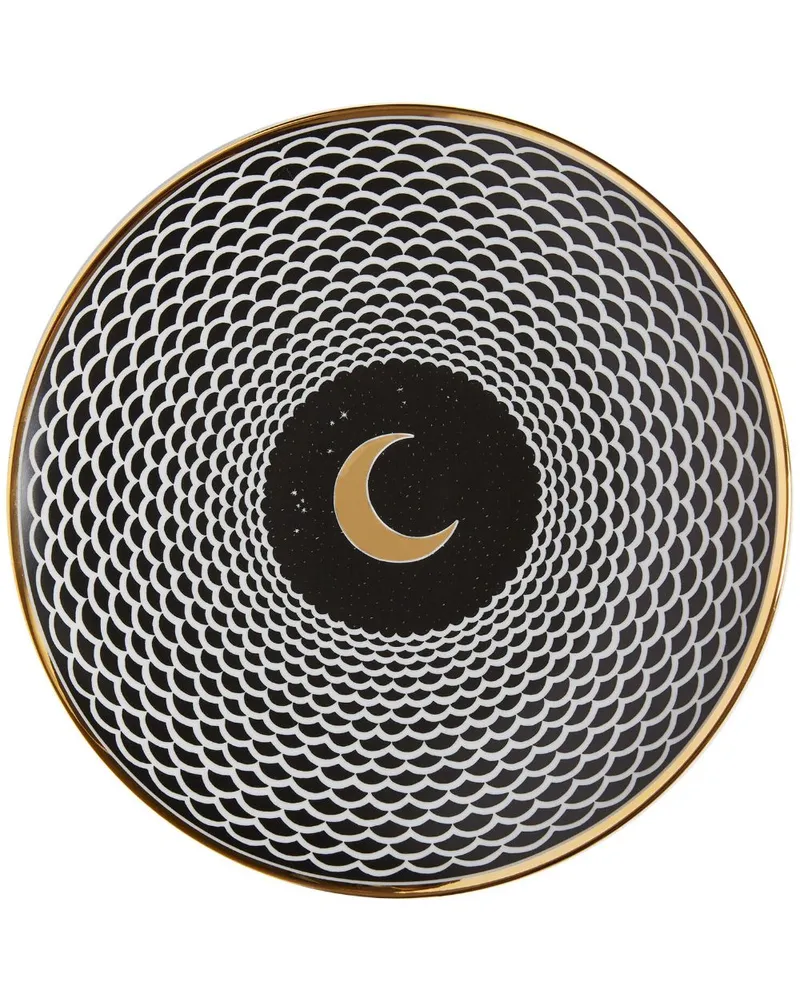 Fornasetti Lunocentrica Wandteller 26cm Schwarz