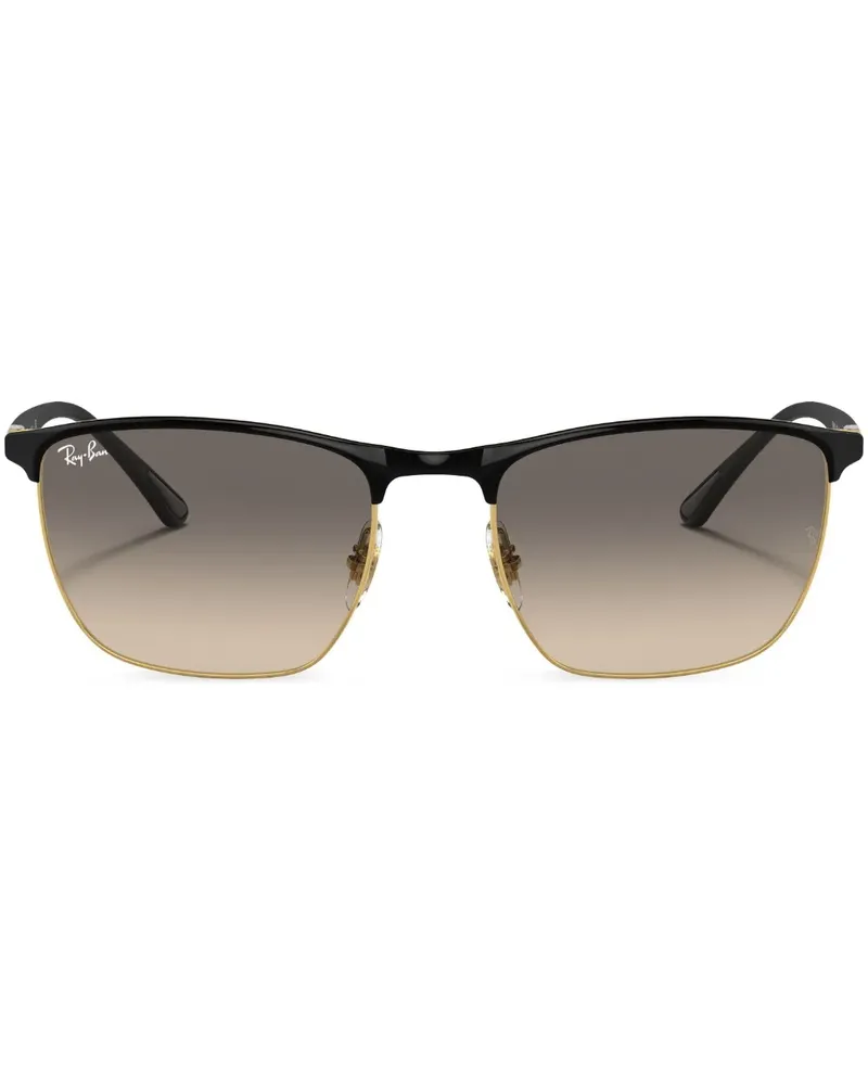 Ray Ban Sonnenbrille mit eckigem Gestell - Schwarz Schwarz