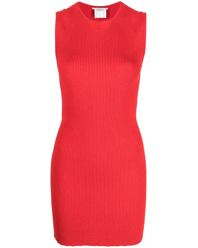 Stella McCartney Geripptes Strickkleid - Rot Rot