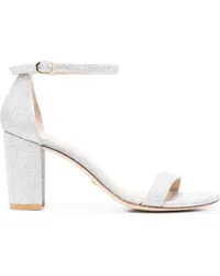 Stuart Weitzman Nearly Nude Sandalen 65mm Silber