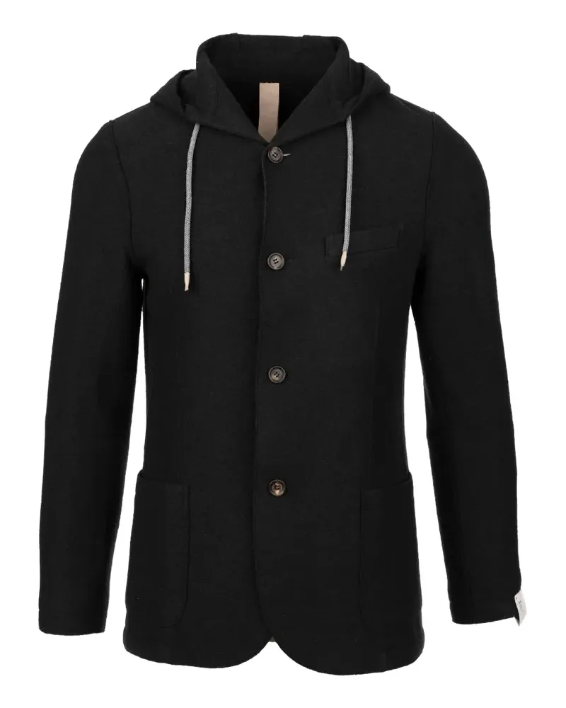 Eleventy Kapuzenjacke mit Knöpfen - Blau Blau