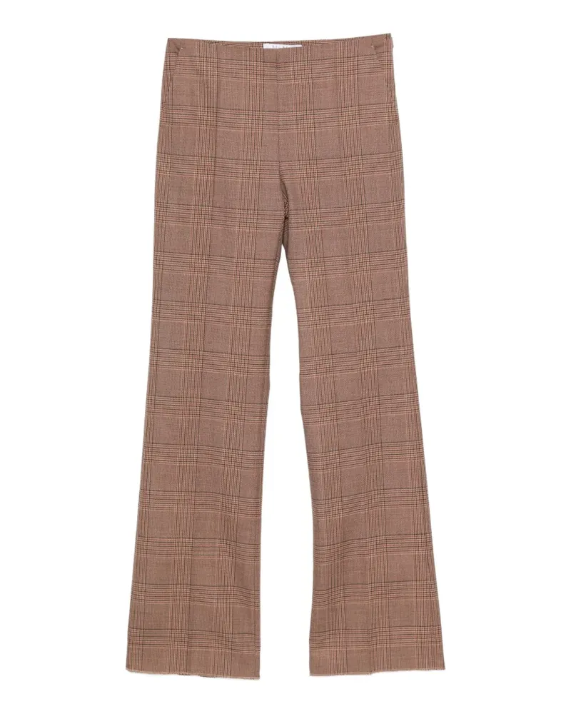 Max Mara Hose mit Prince of Wales-Karo - Braun Braun