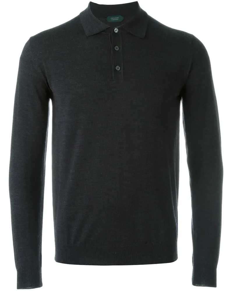 Zanone Pullover mit klassischem Kragen - Grau Grau