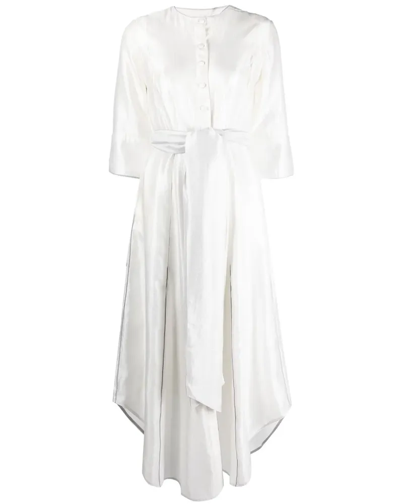 Baruni Wendy Kleid mit abnehmbaren Ärmeln - Weiß Weiß