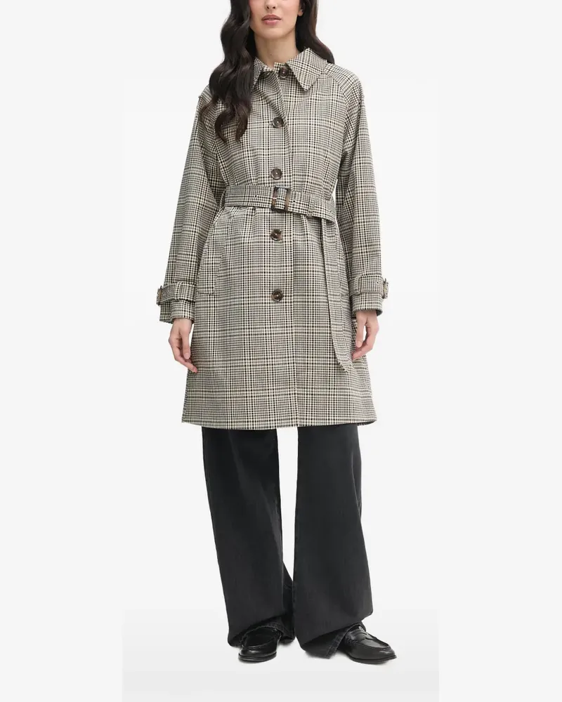 Barbour Maia check-pattern trench coat - Nude Nude