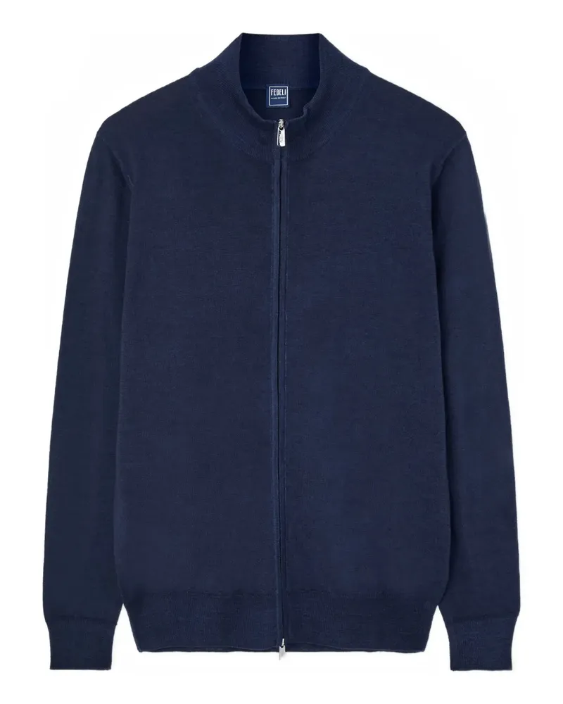 Fedeli zip-fastening cardigan - Blau Blau