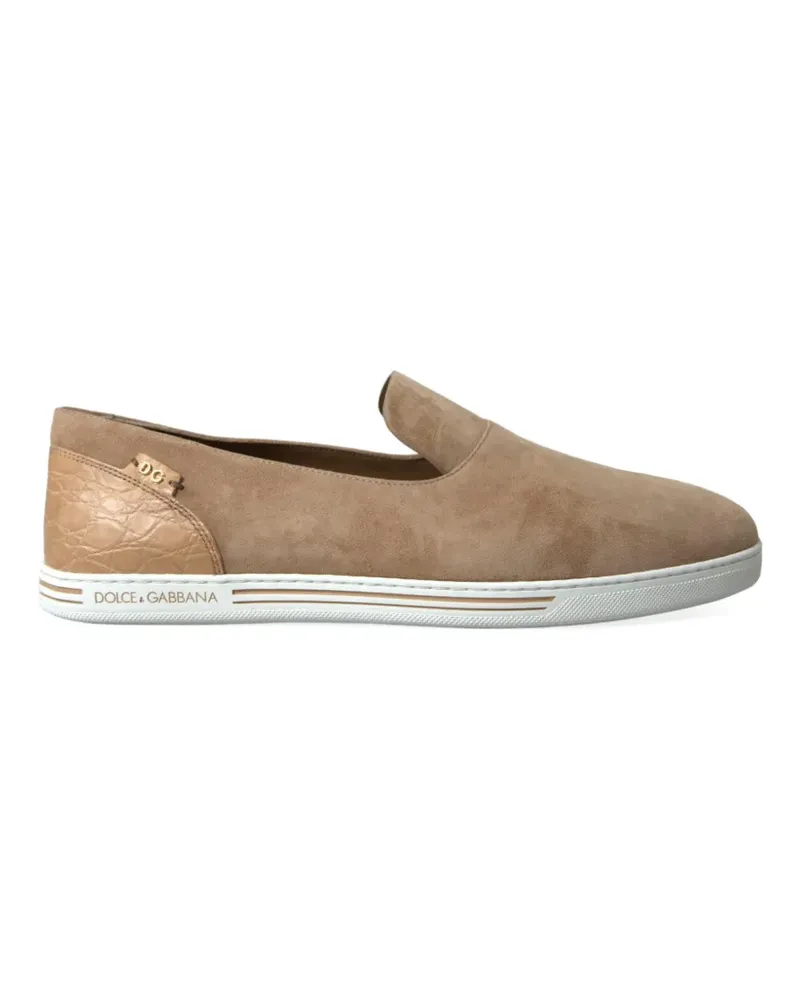 Dolce & Gabbana logo-detail loafers - Nude Nude