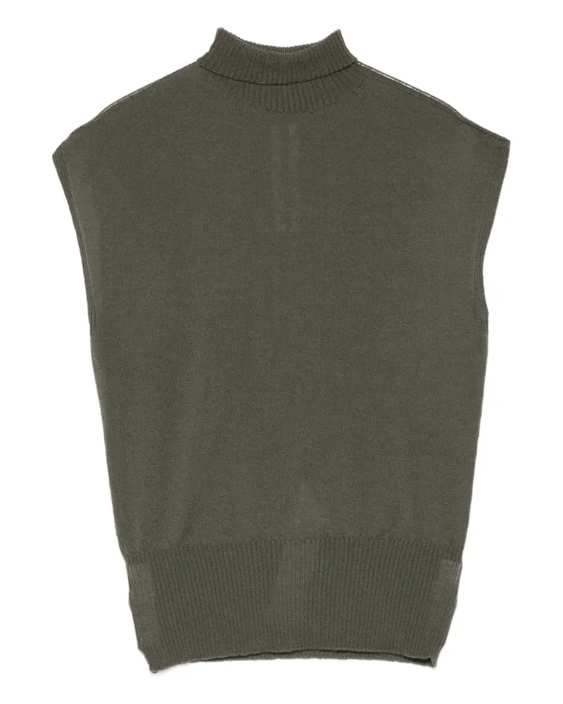 Rick Owens Concordians SL Top mit Stehkragen - Grün Grün